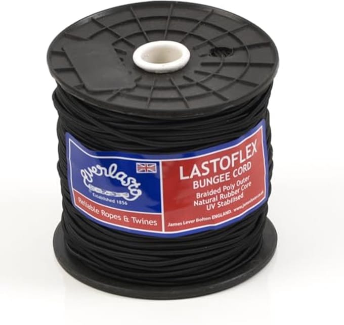 Bungee Koord 2mm Zwart 100M Haspel - UV-bestendig en Duurzaam