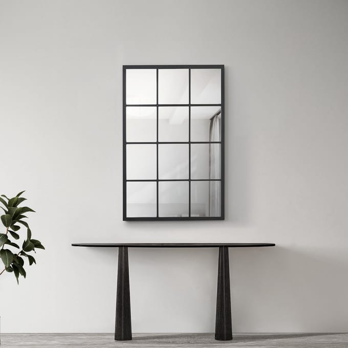Spiegel Cupello hangend 90x60 cm zwart mat