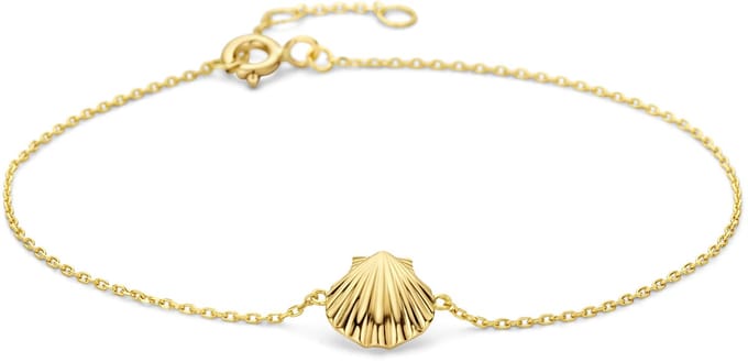 New Bling 9NBG-0812 14 Karaat Gouden Armband Schelp - Verstelbaar 18-20 cm
