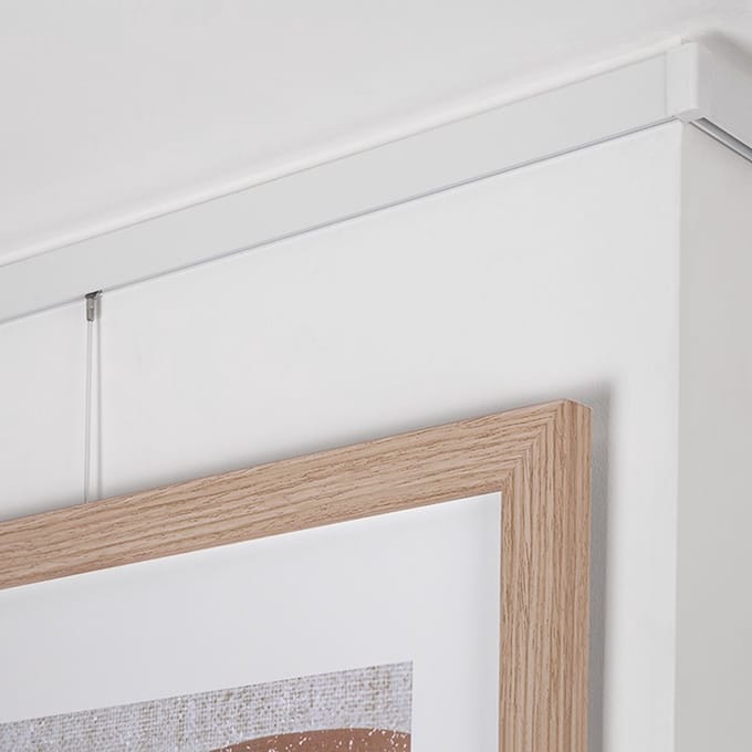STAS Schilderijrail - Ophangsysteem Schilderijen - Cliprail - 150 cm - Complete Kit