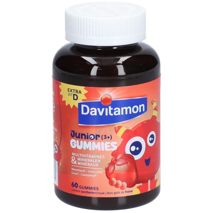 Davitamon® Junior Gummies 60 Vanaf 3 Jaar Aardbeismaak
