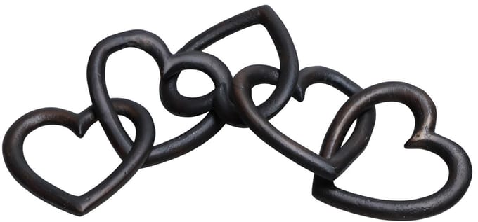 Decoratie Slinger Mazan | Brons | Schakel ketting | Liefde | Home deco | L37 x B10 x H2 cm