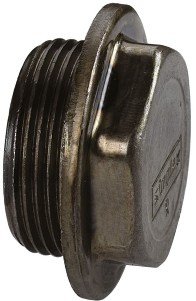Flamco Blindstop rechts, R G1 1/4a (L) staal wit, F10951