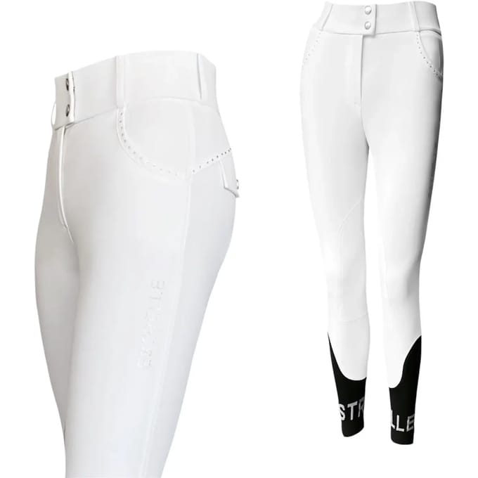 Wedstrijdbroek full grip imitatieleer dames Estrelle Equestrian Signature
