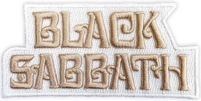 Black Sabbath - Text Logo Patch - Wit/Creme