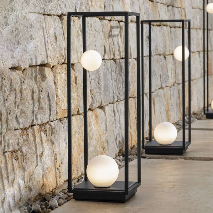 Karman Abachina LED vloerlamp IP65 103cm zwart