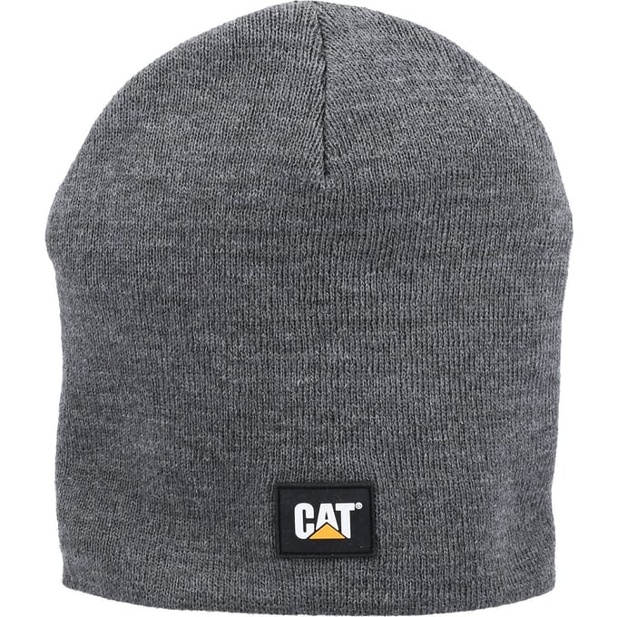 Caterpillar Logo Gebreide Unisex Volwassenen Grijze Muts