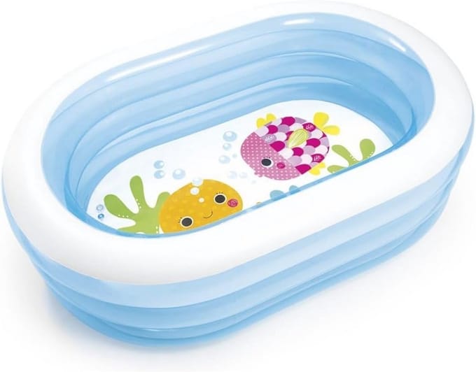 Opblaasbaar Kinderzwembad Rechthoekig Blauw 163x107x46 cm