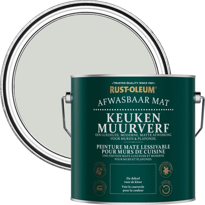 Rust-Oleum Grijs Keuken muurverf - Wintergrijs 2,5L