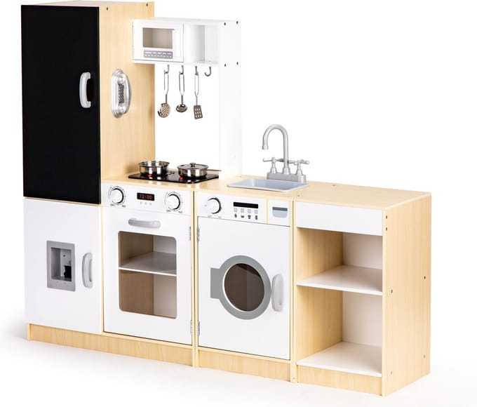 Kinderkeuken - hout - 127x29,5x106 cm - wit