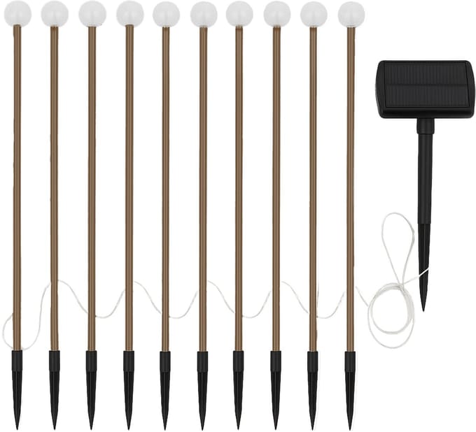 Set van 10 solar grondlampen H40CM LOLLY