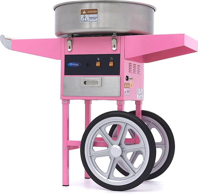 Suikerspinmachine – Ø 52 cm – Roze – met Onderstel