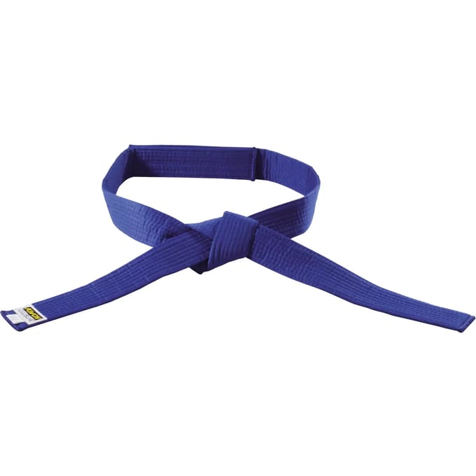 Blauwe klittenband riem budō kind Kwon
