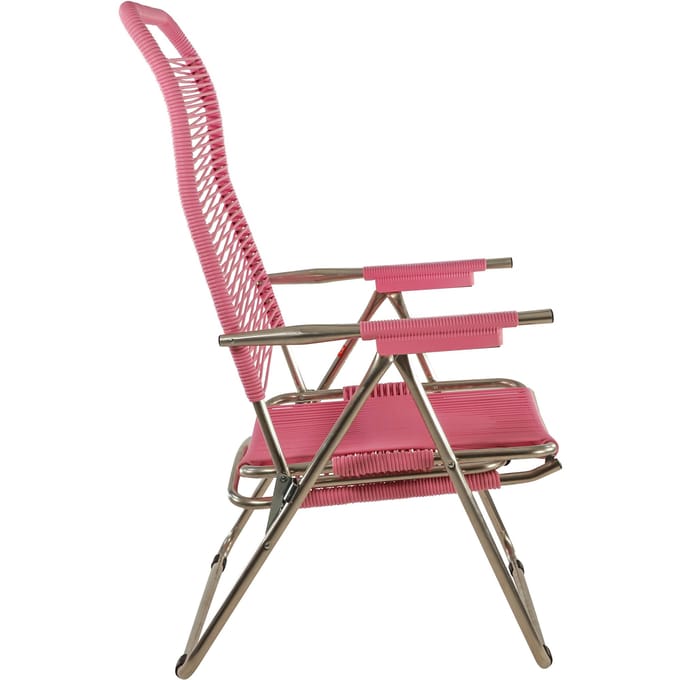 Fiam Spaghetti ligstoel - roze - aluminium