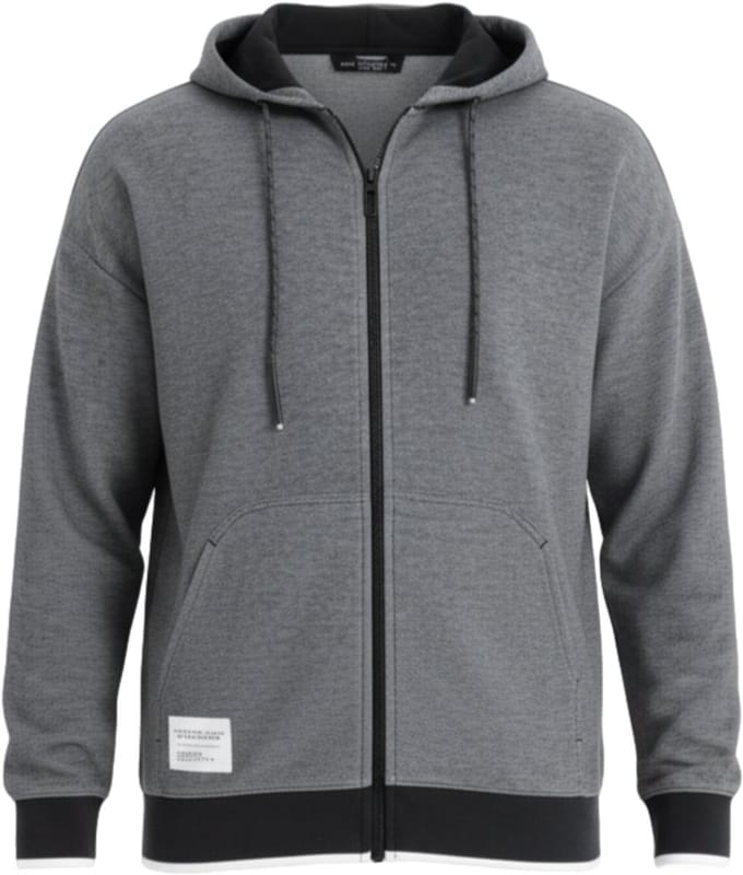 OMBRE Sweater - Regular Fit - Lange Mouw - Rits Zwart M