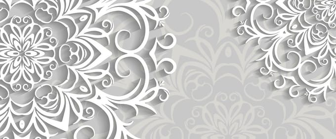 Snowflake Flower Abstract Photo Wallcovering