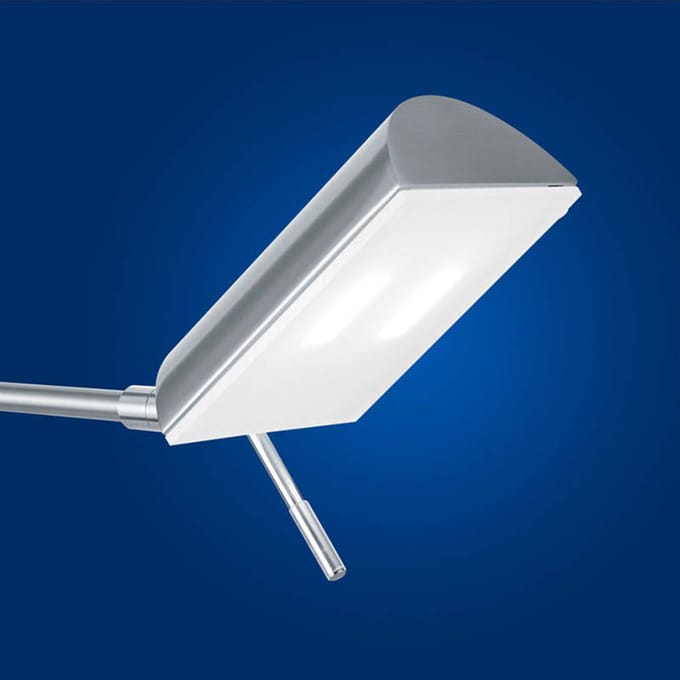 HELL LED tafellamp Graz, nikkel mat
