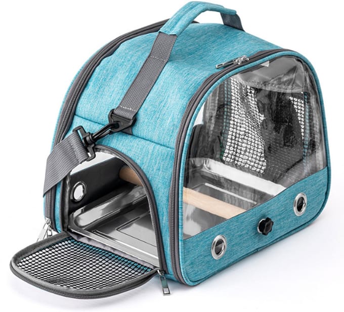 Transport Draagtas voor parkieten Blauw
