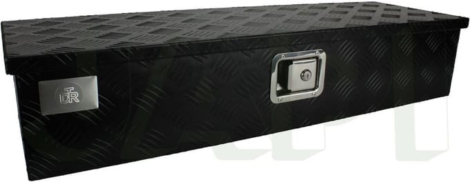 Aluminium box 950x320x190 zwart poeder gecoat