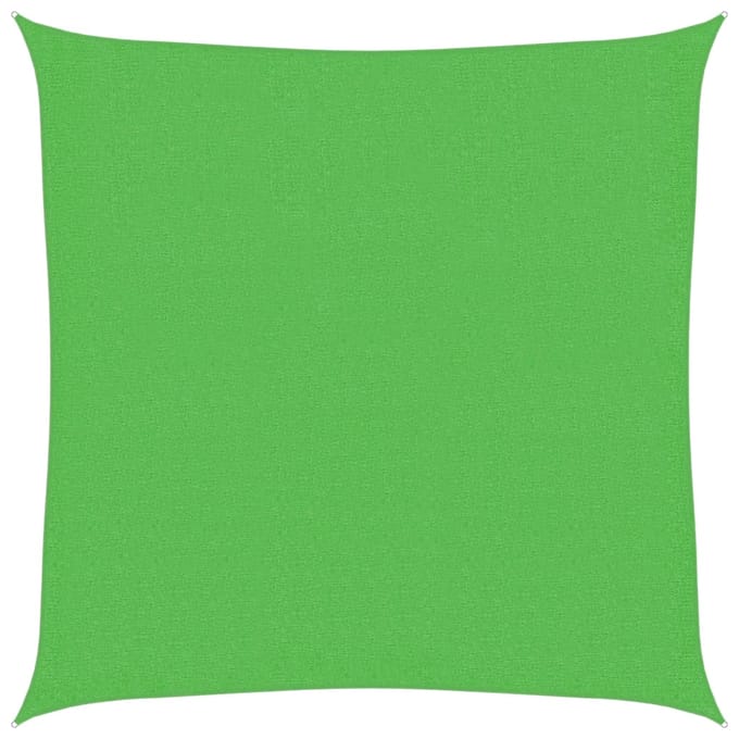 vidaXL Zonnezeil 160 g/m² 3x3 m HDPE lichtgroen