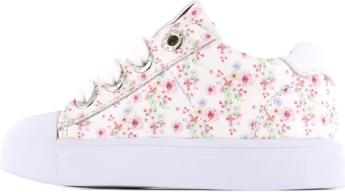 Sneakers | Meisjes | White flower | Leer | Shoesme | Maat 28
