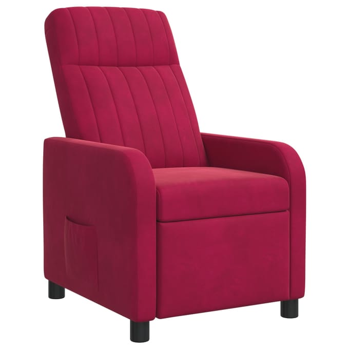 vidaXL - Recliner - Wijnrood - fluweel