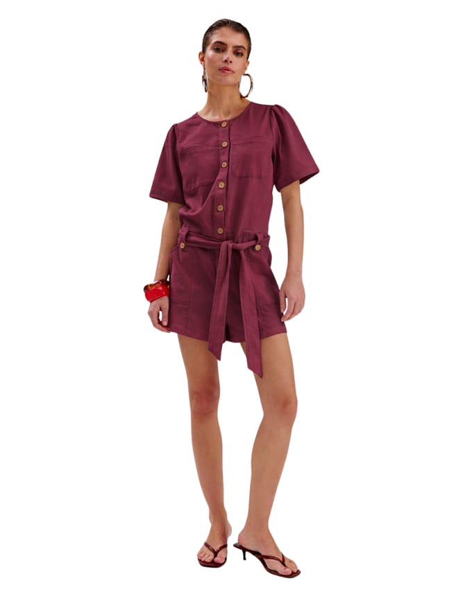 Harper & Yve Yael-js Jumpsuits Dames - Bordeaux - Maat XS