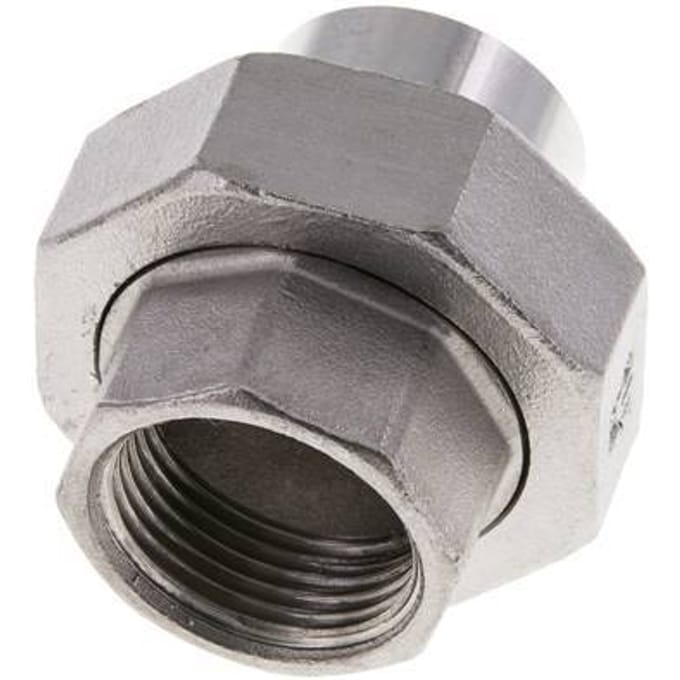 Rechte Koppeling Rp3/4 '' Binnendraad X 26.9mm Laseind RVS Conische Verbinding 16bar
