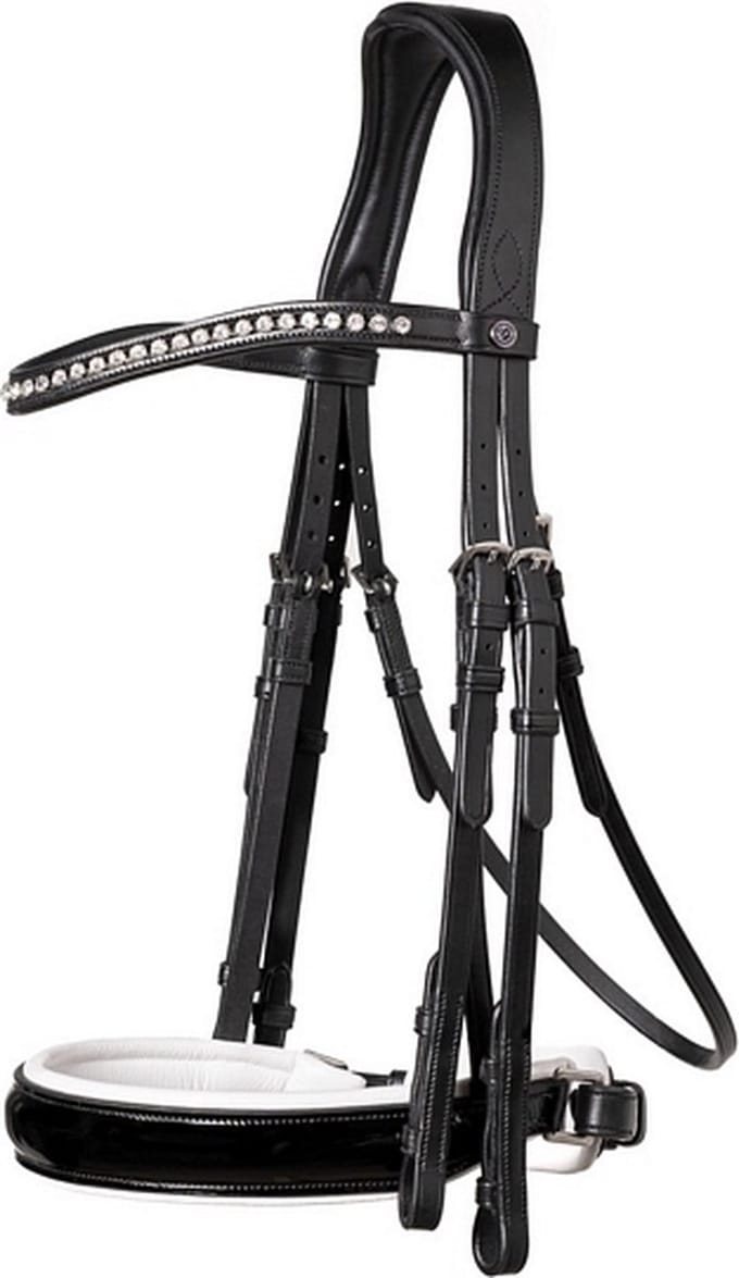 Trust Stang & trens hoofdstel Aachen - maat Full - black/white