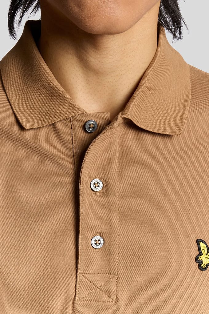 Lyle & Scott Plain Polo Shirt Tigers Eye Größe: M | Casual hemden Outlet | Herren