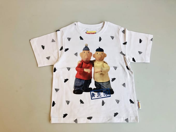 T-shirt Buurman en Buurman: wit maat 122/128