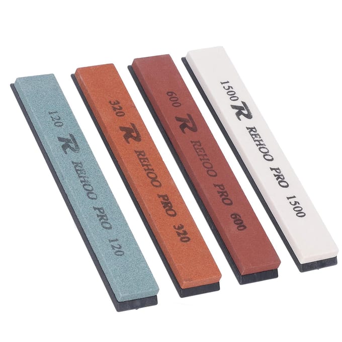 4 STUKS Messenslijpsteen Vaste Hoek Slijpsteen Messenslijper Set 120 320 600 1500 Korrel Water brown