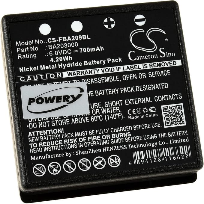 Vervangende batterij 6V NiMH voor radiosystemen