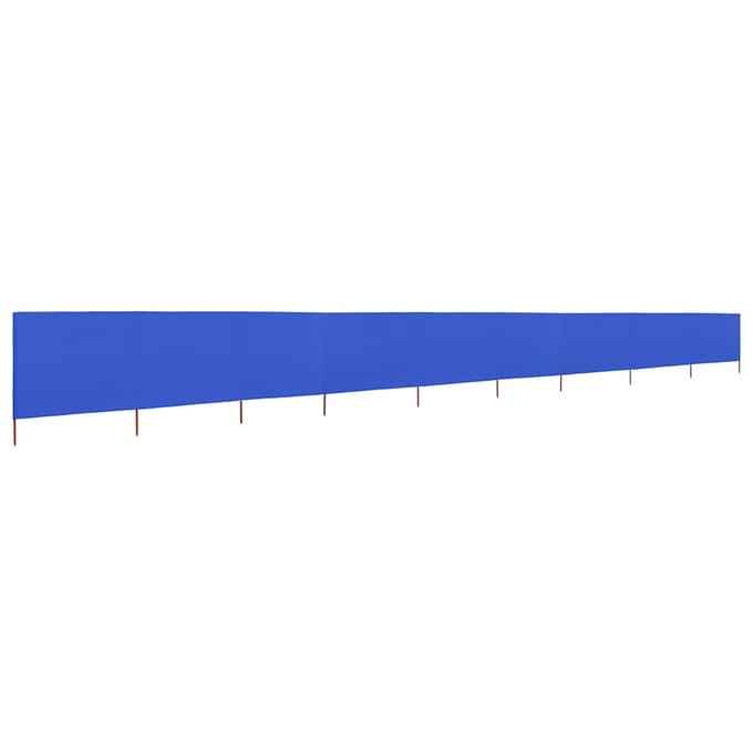 vidaXL - Windscherm - 9-panelen - 1200x80 - cm - stof - azuurblauw