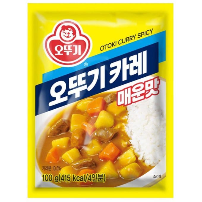 Otoki Koreaanse Curry Korrels Heet Smaak Pittig Instant Curry Poeder 100g 1st/3st 1ea blue
