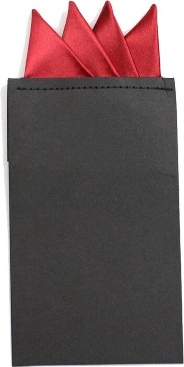 Pochette - Wijnrood - voorgevouwen - pochet – heren - unisex