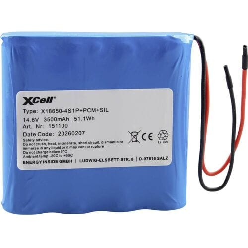XCell Speciale oplaadbare batterij Aantal cellen: 4 Batterijgrootte: 18650 Li-ion 14.8 V 3500