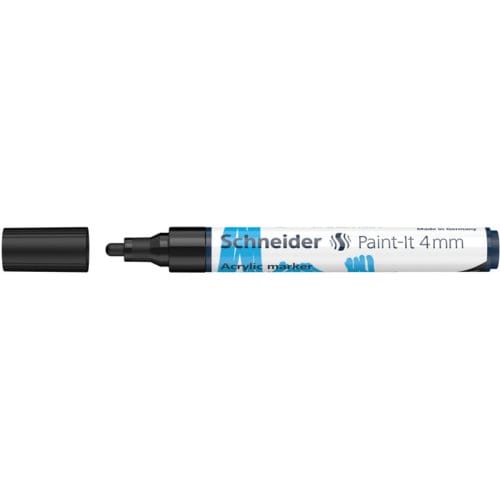 Schneider acrylmarker - Paint-It 320 - 4mm - zwart - S-120201