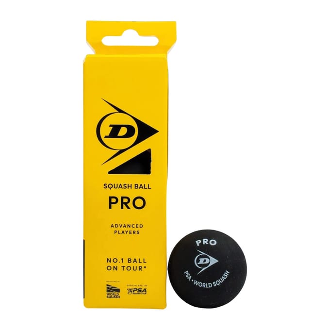 Dunlop- Squash Balls- Pro 4x3 ball box- Black/Yellow
