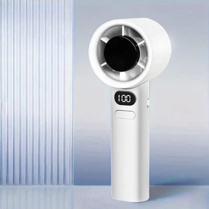 Draagbare HandVentilator handwaaier - mini ventilator - handventilator oplaadbaar - Hoofd Airco Verkoeling - Met Usb Kabel - Wit
