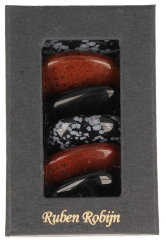 Ruben Robijn Obsidiaan oplegstenen massage set