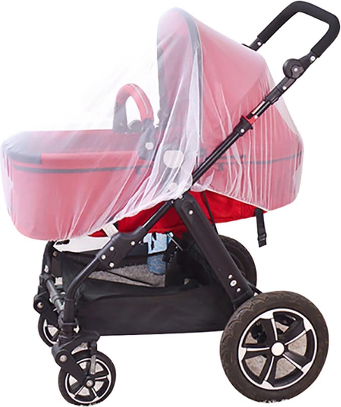 Muggennet Klamboe voor kinderwagen tegen muggen / Wit / HaverCo