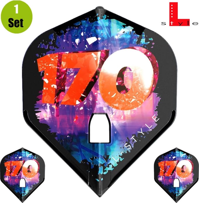 L-Style Champagne Flight L1 Standard Fallon Sherrock V4 170 Black - Dart Flights