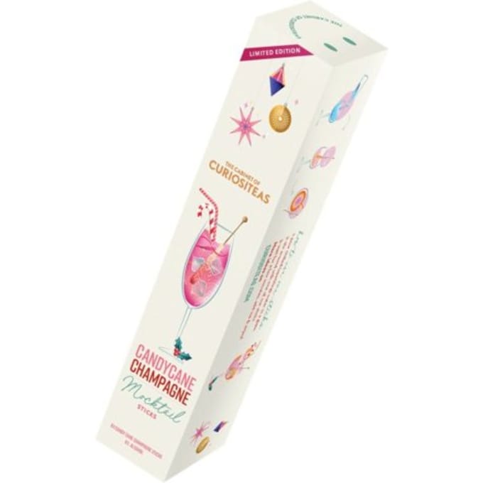 Cabinet of curiositeas - candy cane champagne mocktail sticks