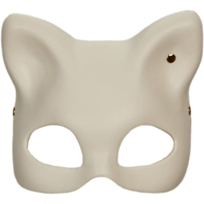 Asche & Gold | Katten Masker | BDSM Mask | Wit