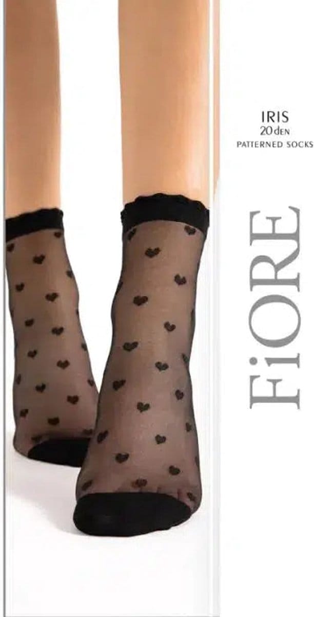 Fiore - Iris - Sokjes - 20 denier - One Size - Zwart