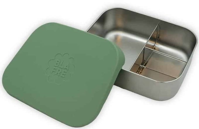 Blafre RVS Lunchtrommel met Siliconen Deksel Groen