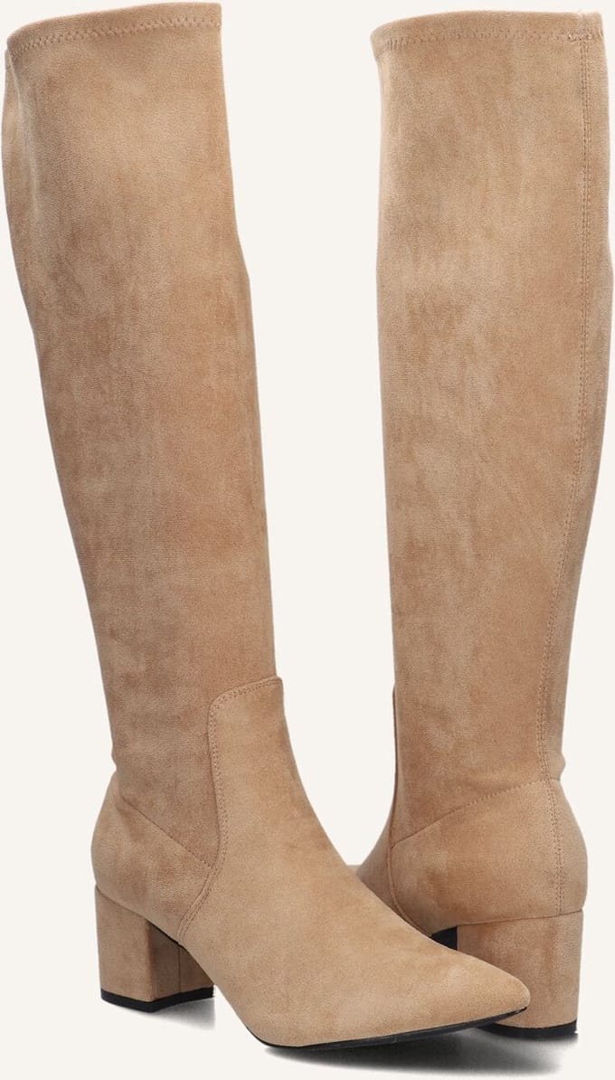 Omoda 0591-5 Laarzen - Suèdelook - Dames - Beige - Maat 39