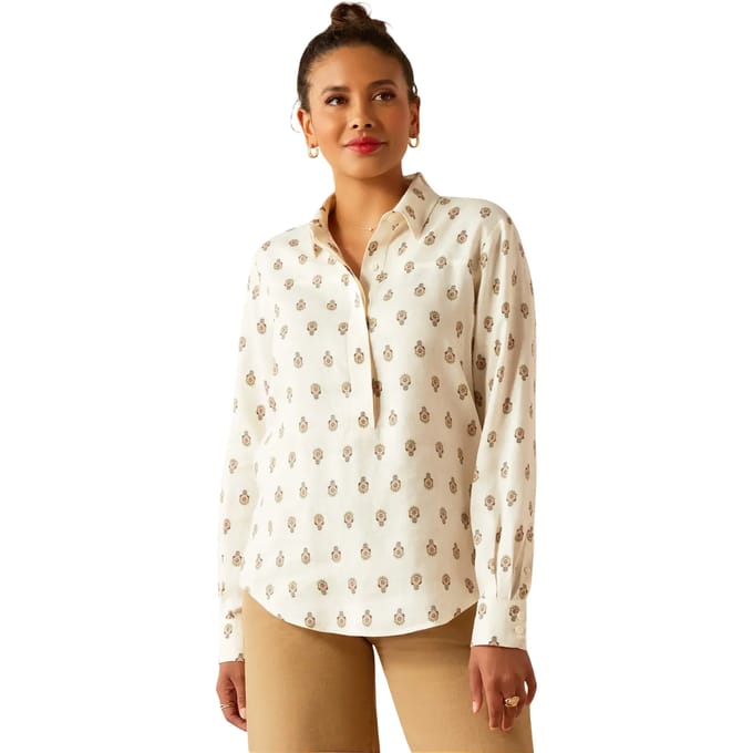 Damesblouse met lange mouwen Ariat Pocklington
