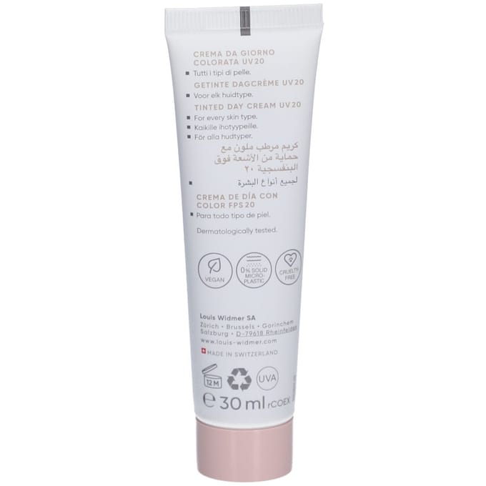 Louis Widmer - Nutriderm Getinte Dagcrème - UV20 - Parfumvrij - 30 ml - Naturel 01
